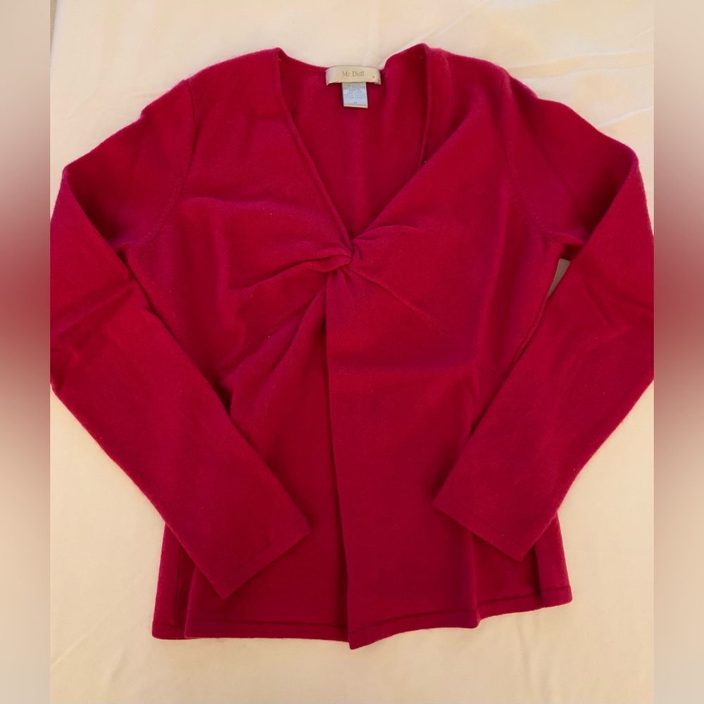 McDuff 100% cashmere sweater…beautiful raspberry color!